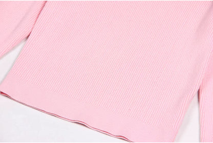 Pull Vintage Manches Longues Rose