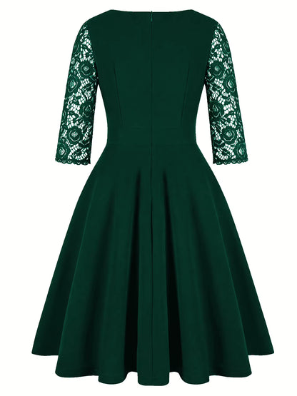 Robe Vintage Années 40 Créateur Vert