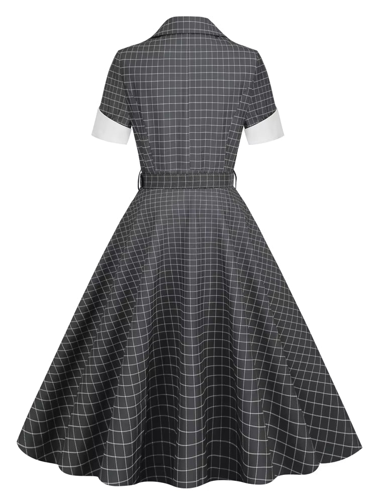 Robe Vintage Invité Mariage Gris