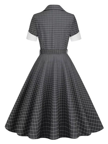 Robe Vintage Invité Mariage Gris