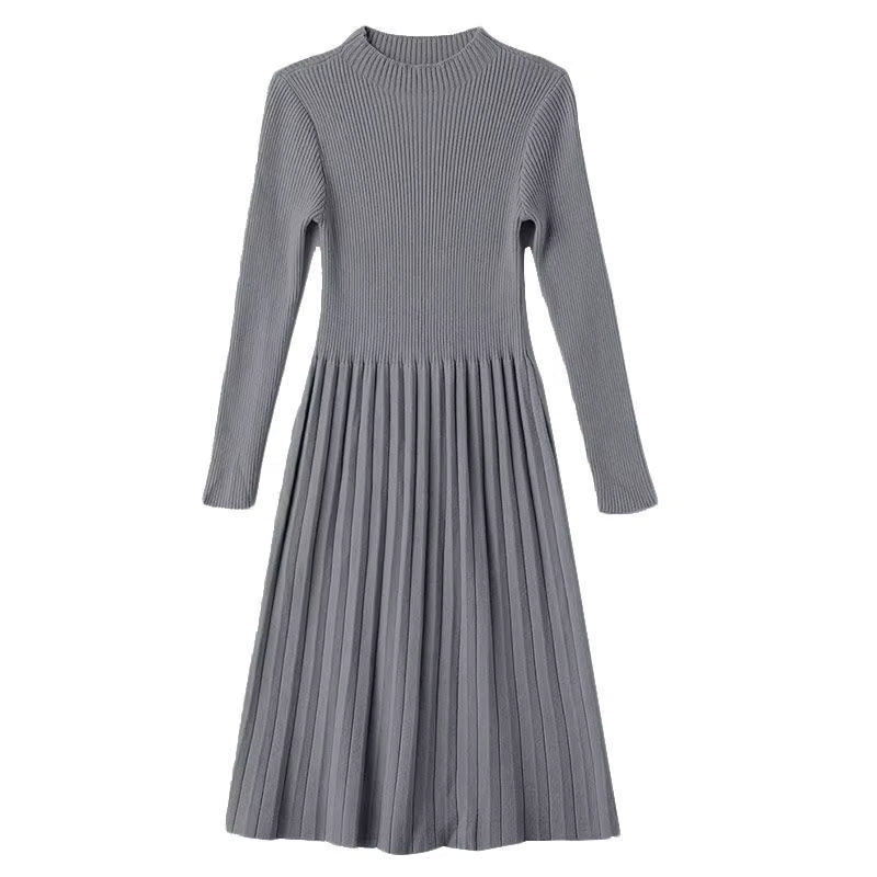 Robe Vintage Hiver Laine Grise