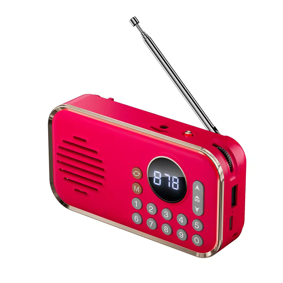 Radio Vintage Rouge Portable