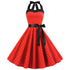 Robe Vintage Rockabilly Rouge Pois Blancs - Louise Vintage