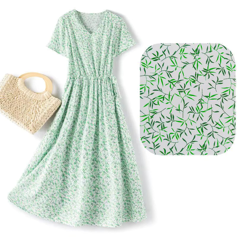 Vintage Robe Fleurie Année 40 Vert