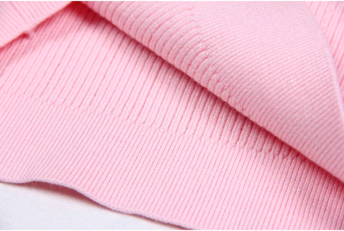 Pull Vintage Manches Longues Rose