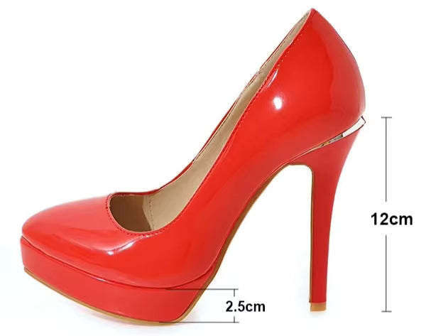 Chaussures Vintage Talons Hauts Rouge