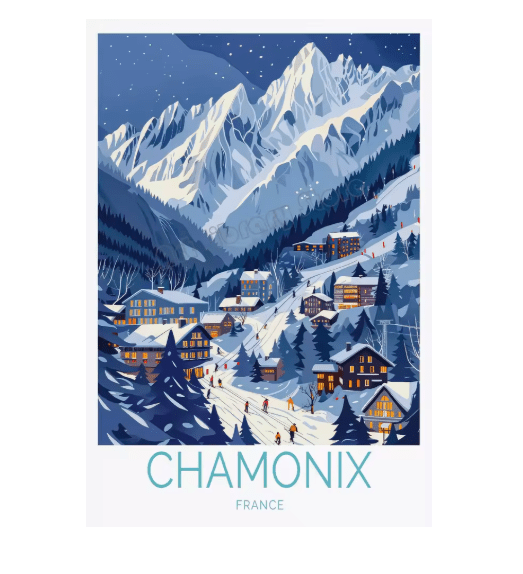 Affiche Chamonix Vintage - Louise Vintage