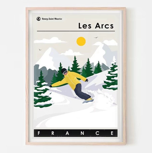 Affiche Vintage Les Arcs - Louise Vintage