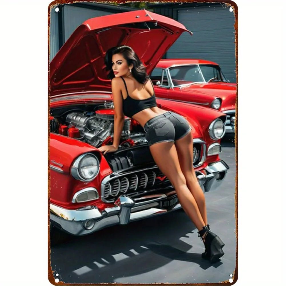 Affiche Vintage Pin Up Kart - Louise Vintage