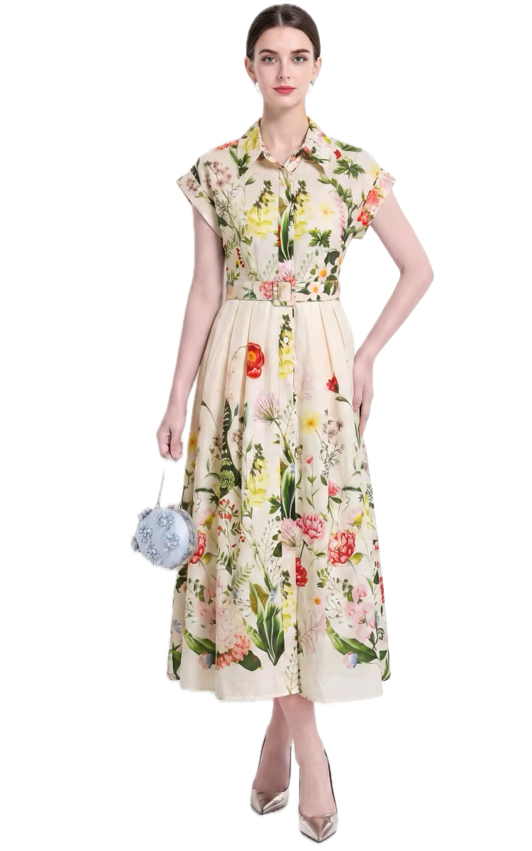 Années 40 Robe Vintage Fleurie - Louise Vintage
