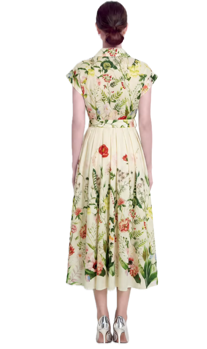 Années 40 Robe Vintage Fleurie - Louise Vintage
