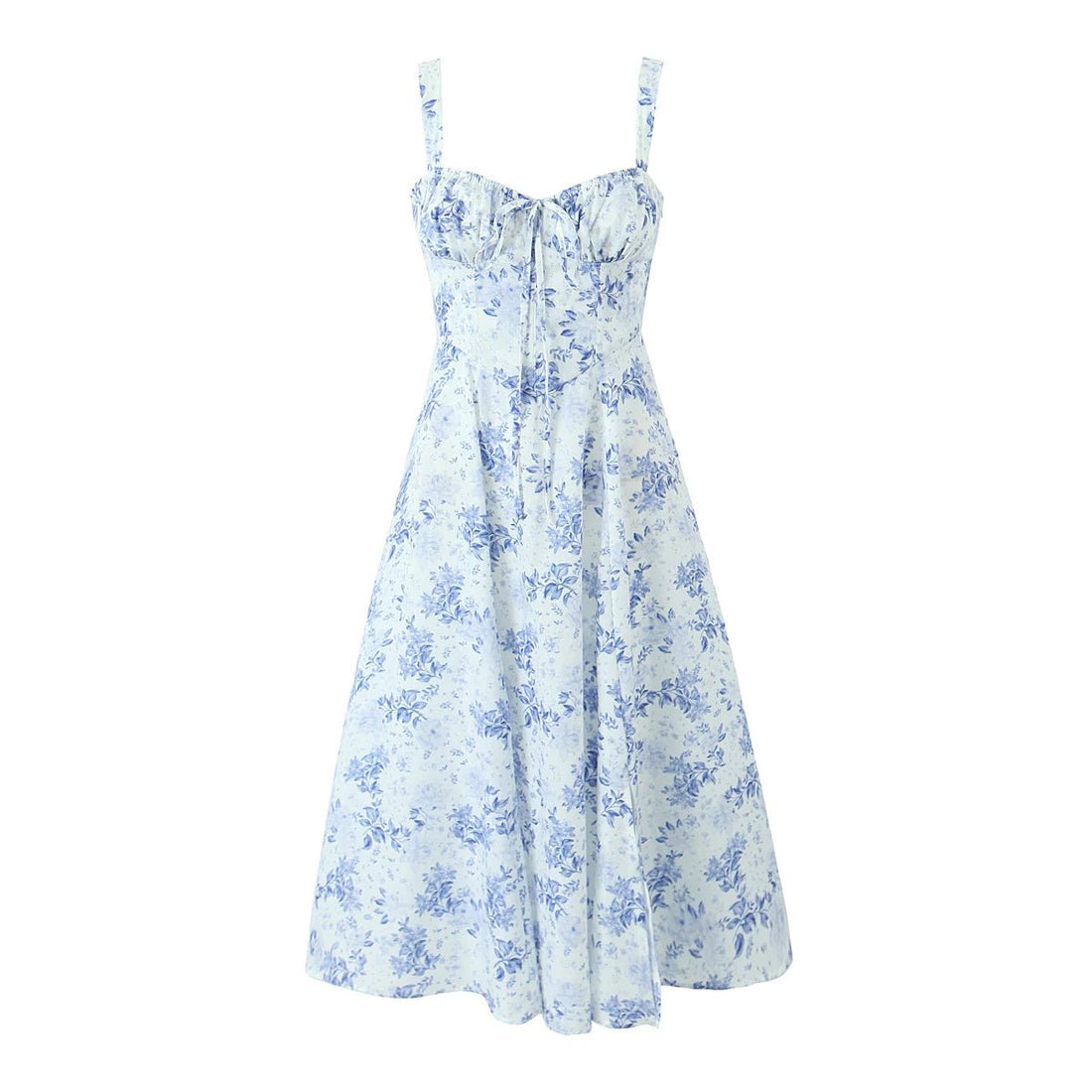Années 40 Robe Vintage Fleurs Bleue - Louise Vintage