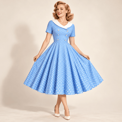 Années 50 Robe Pois - Louise Vintage