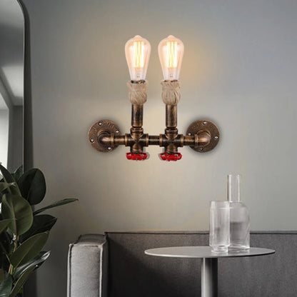 Applique Murale Industrielle Vintage Double Ampoule - Louise Vintage