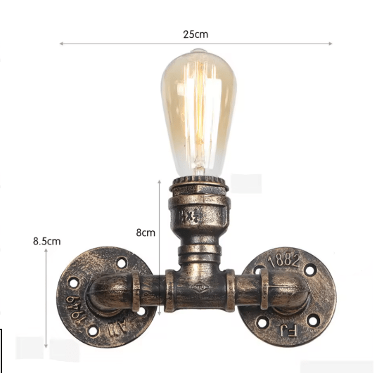 Applique Murale Industrielle Vintage Double Fixation - Louise Vintage