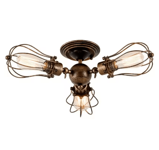 Applique Murale Industrielle Vintage Triple Interrupteur - Louise Vintage