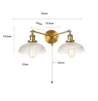 Applique Murale Vintage 2 Lampes Anciennes - Louise Vintage