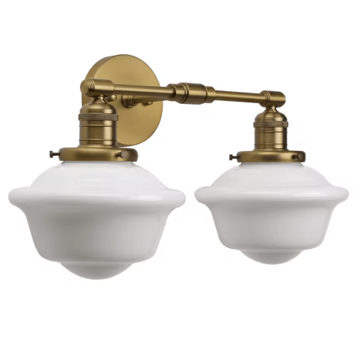 Applique Murale Vintage 2 lampes Verre - Louise Vintage