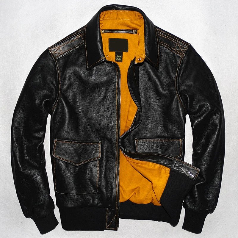 Aviateur Blouson Cuir Homme - Louise Vintage