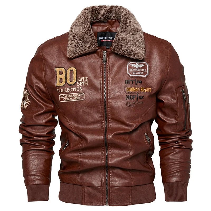 Aviateur Blouson Marron - Louise Vintage