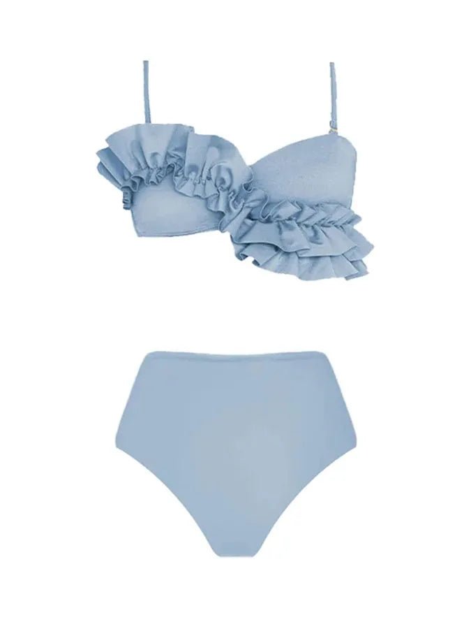 Bikini Taille Haute Vintage Bleu ciel - Louise Vintage