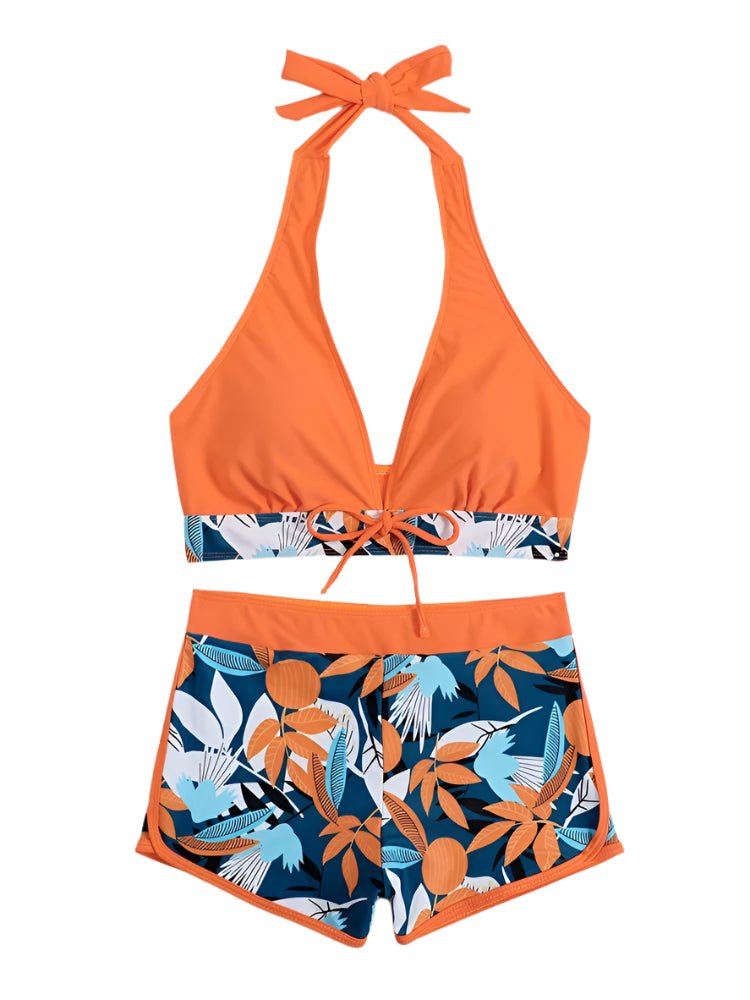 Bikini Taille Haute Vintage Orange - Louise Vintage