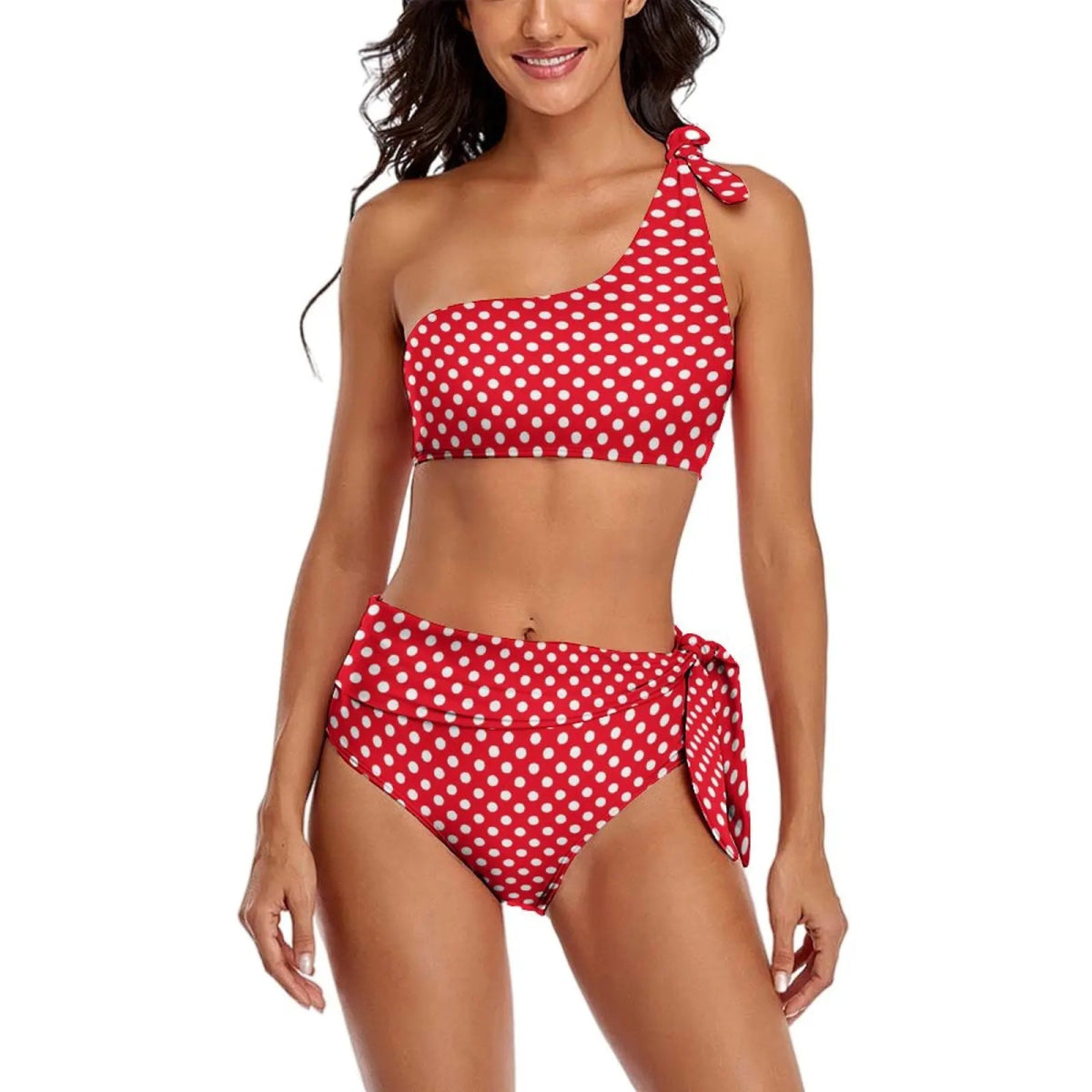 Bikini Taille Haute Vintage Rouge - Louise Vintage