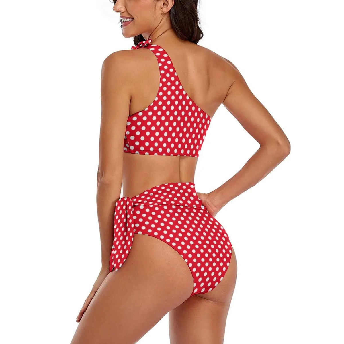 Bikini Taille Haute Vintage Rouge - Louise Vintage