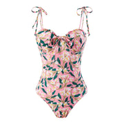 Bikini Taille Haute Vintage Rouge