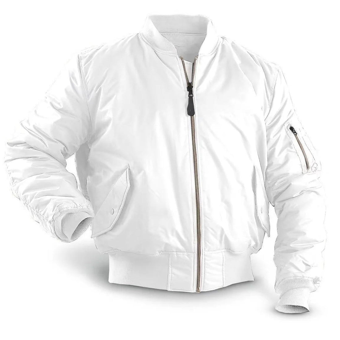 Blouson Aviateur Bombers Blanc - Louise Vintage