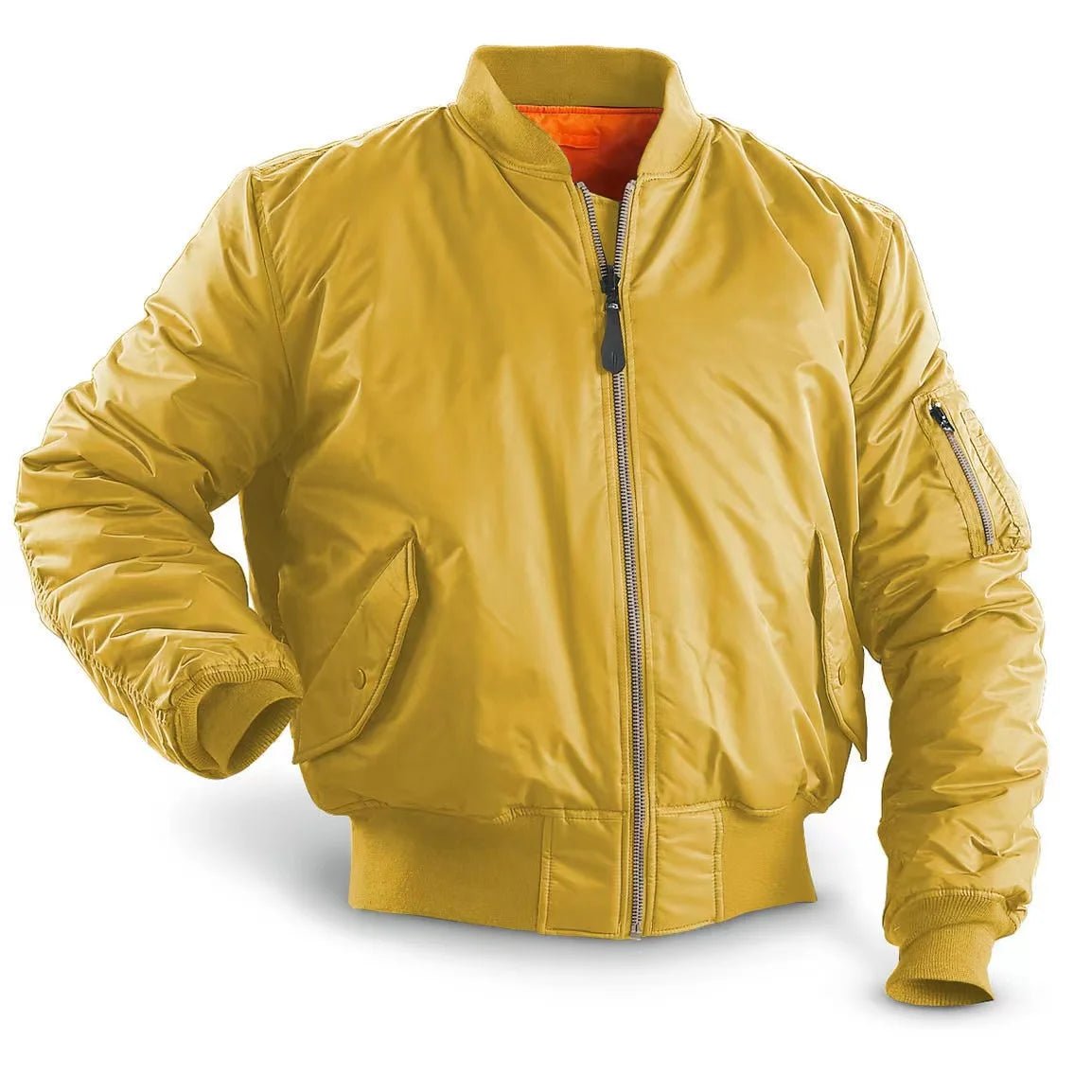 Blouson Aviateur Bombers Jaune - Louise Vintage