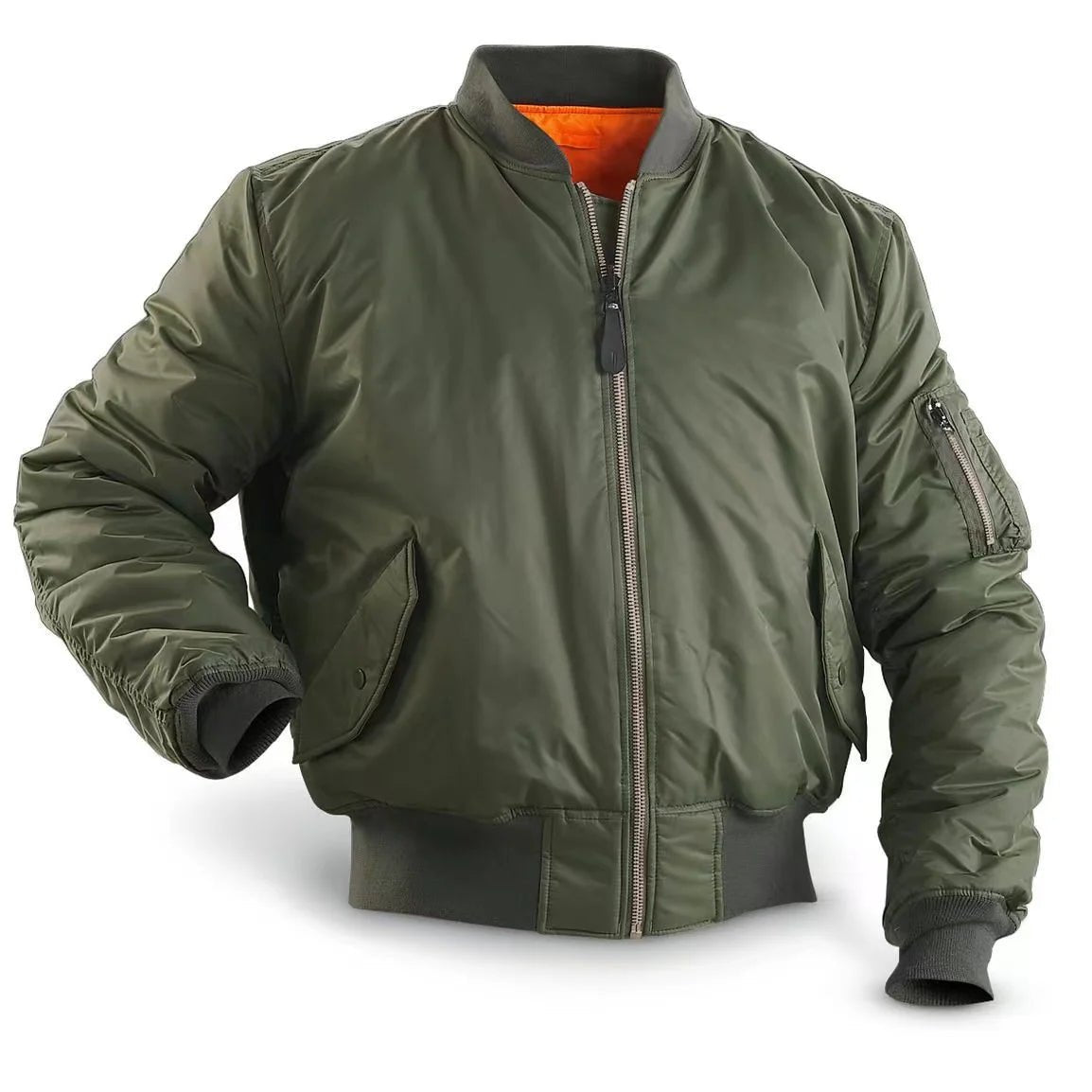 Blouson Aviateur Bombers Vert - Louise Vintage