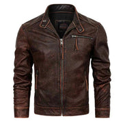 Blouson Aviateur Cuir Homme Marron