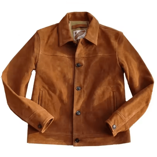 Blouson Aviateur Daim Camel - Louise Vintage
