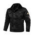 Blouson Aviateur Homme Américain Noir Fourrure - Louise Vintage