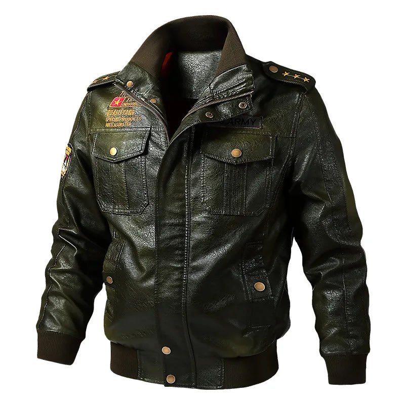 Blouson Aviateur Pour Homme Vert - Louise Vintage