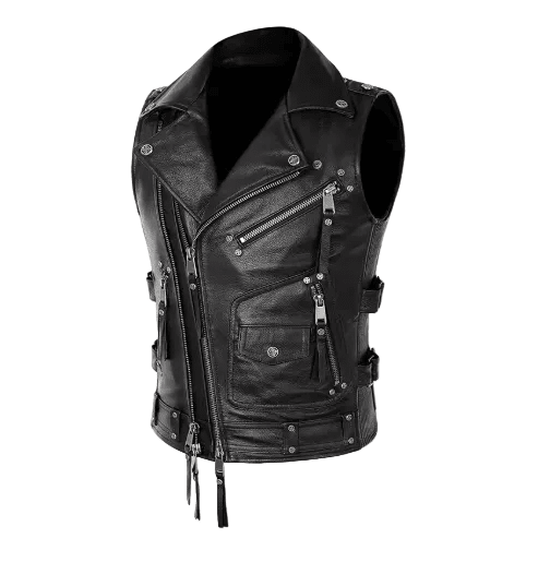 Blouson Aviateur Sans Manche Noir - Louise Vintage