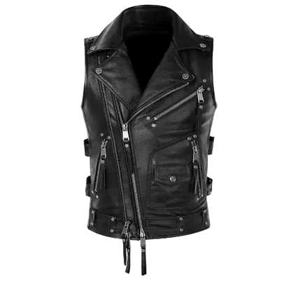 Blouson Aviateur Sans Manche Noir - Louise Vintage