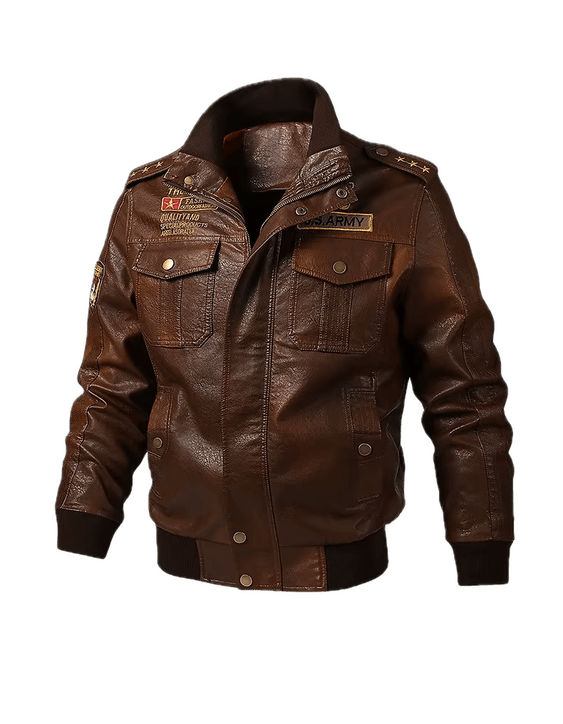 Blouson Aviateur Simili Cuir Homme - Louise Vintage