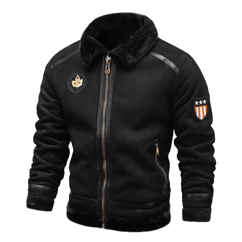 Blouson Aviateur Suedine Homme - Louise Vintage