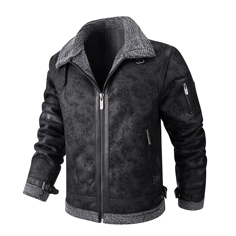 Blouson Aviateur Suedine Homme - Louise Vintage