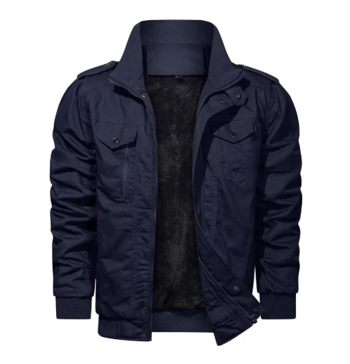 Blouson Aviateur Vintage Homme Bleu - Louise Vintage