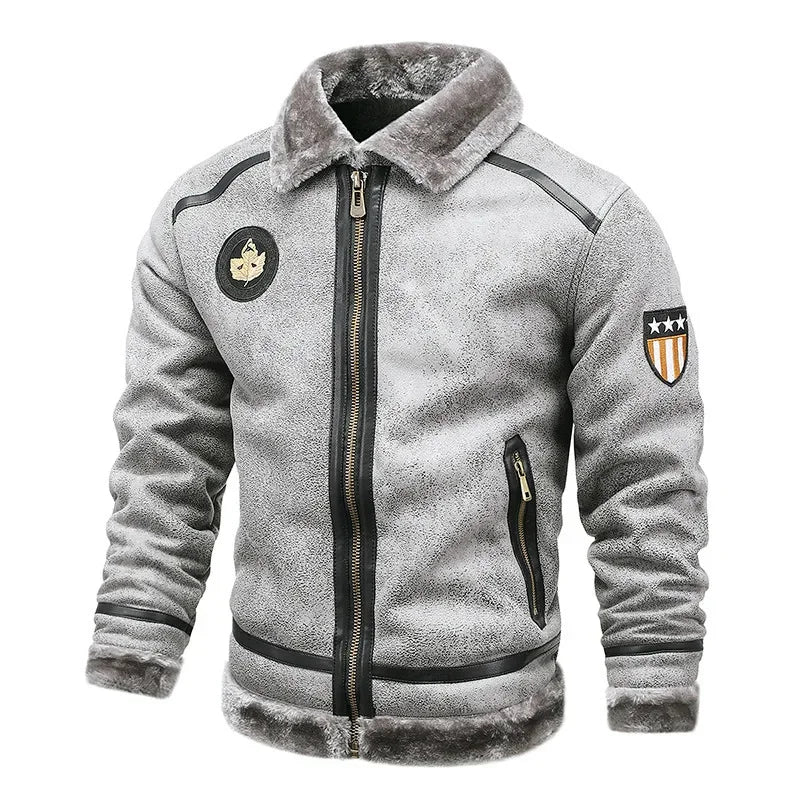 Blouson Aviateur Vintage Homme Gris - Louise Vintage