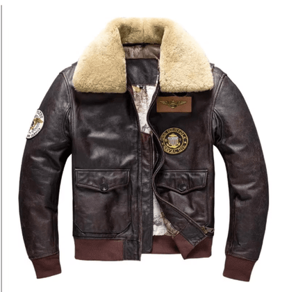 Blouson Cuir Aviateur Américain - Louise Vintage
