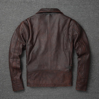 Blouson Cuir Homme Style Aviateur - Louise Vintage