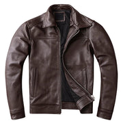 Blouson en Cuir Homme Aviateur Marron