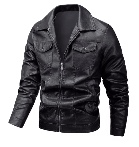 Blouson Homme Aviateur Noir - Louise Vintage