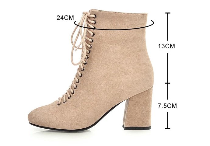 Bottines à Lacets Femme Rétro Ivoire - Louise Vintage