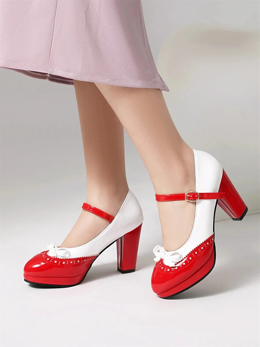 Chaussures à Talons Vintage Rouge - Louise Vintage