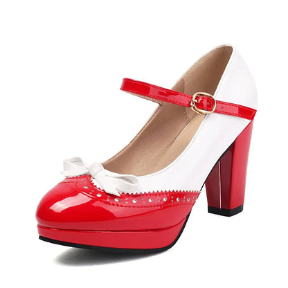 Chaussures à Talons Vintage Rouge - Louise Vintage